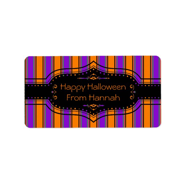 Etiqueta Halloween também strips (Frente)