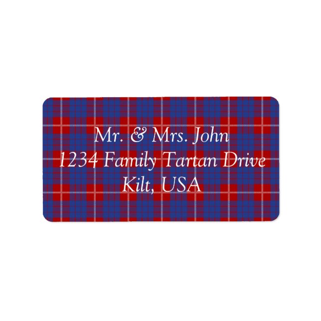 Etiqueta Hamilton Tartan Label (Frente)