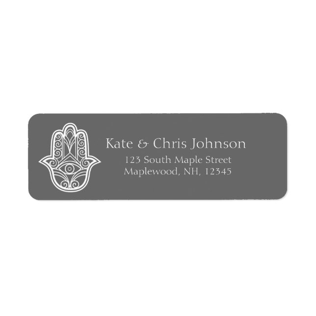 Etiqueta Hamsa design para executar novamente a cinza da et (Frente)