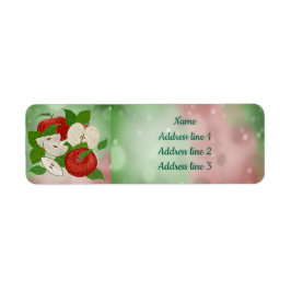 Etiqueta Hand-Drawn Apple Address Labels – Rustic