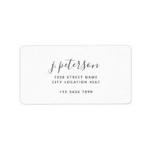 Hand Lettered Calligraphy Script Name Address