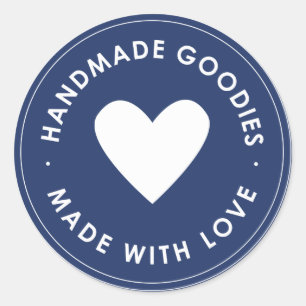 Etiqueta Handmade dos presentes dos azuis marinhos