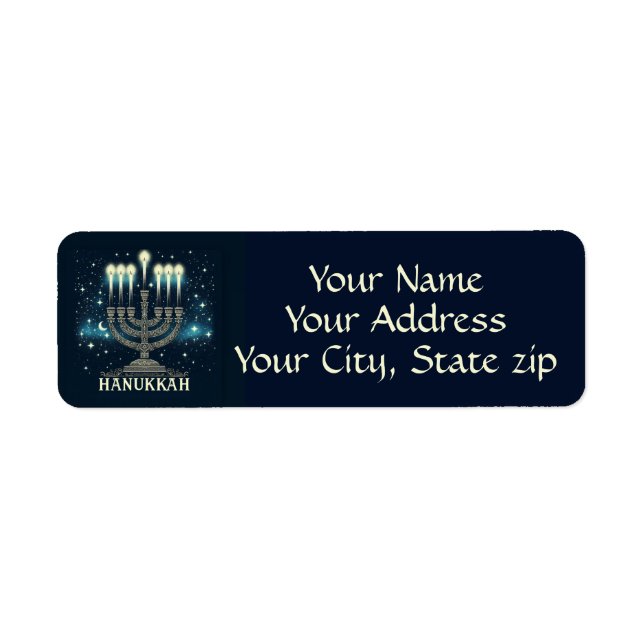 Etiqueta Hanukkah (Frente)