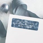 Etiqueta Hanukkah Blue Bokeh Return Address<br><div class="desc">Celebre o festival de luzes com essas etiquetas de endereço de retorno bonito,  com fundo azul e texto branco nítido.</div>