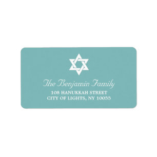 Etiqueta Hanukkah Star De David Holiday