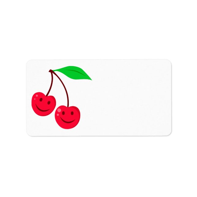 Etiqueta happy face cherries (Frente)