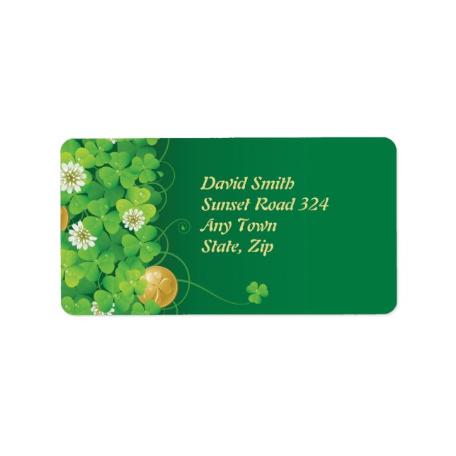 Etiqueta Happy Shamrock (Frente)