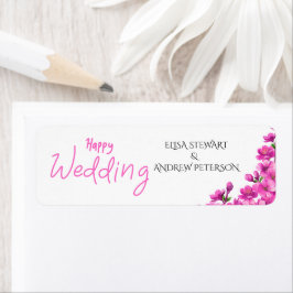 Etiqueta Happy Wedding Romantic Floral Wedding