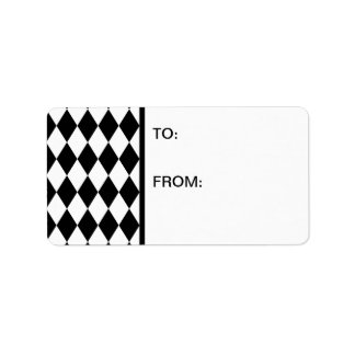 Etiqueta Harlequin Black and White