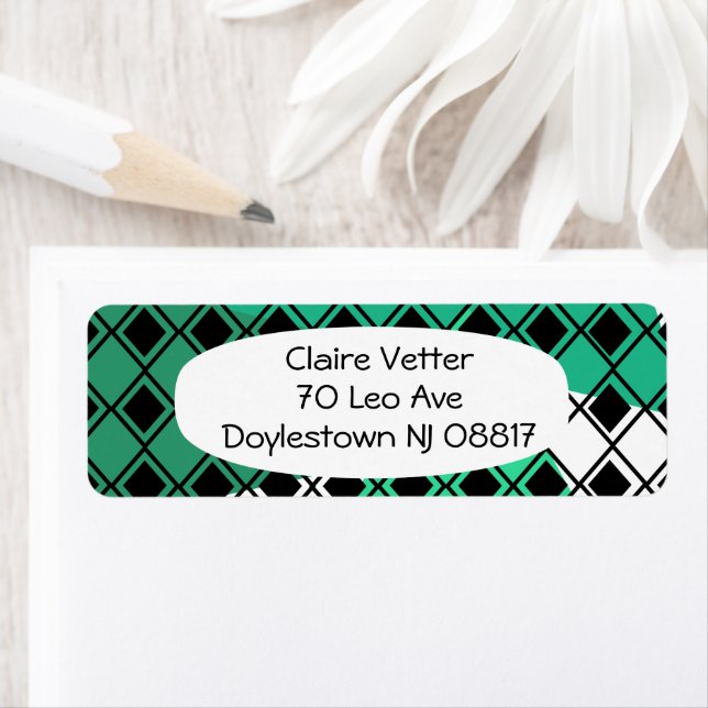 Etiqueta Harlequin do Triângulo Verde (Insitu)