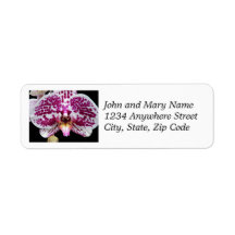 Harlequin Moth Orchid Floral Return Address