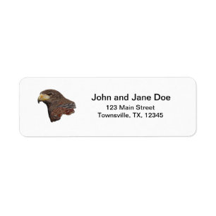 Etiqueta Harris Hawk Faux Embroiderme