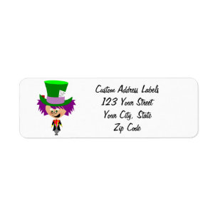 Etiqueta Hatter louco de Toon - as aventuras de Alice no
