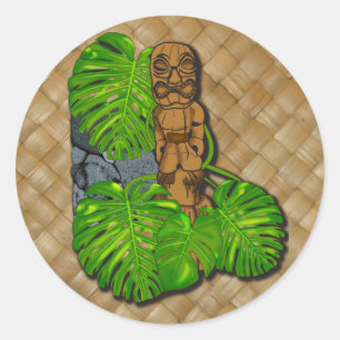 Etiqueta havaiana de Tiki Lauhala