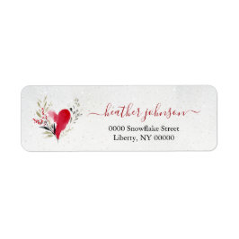 Etiqueta Hearthlight Notes Winter Cozy Heart Personalized