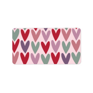 Etiqueta Hearts Pattern 1