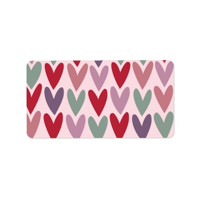Etiqueta Hearts Pattern 1 (Frente)