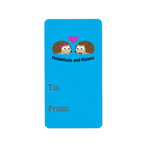 Etiqueta Hedgehugs e Kisses Hedgehog Love