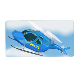 Etiqueta Helicóptero da polícia