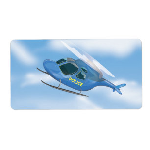 Etiqueta Helicóptero da Polícia