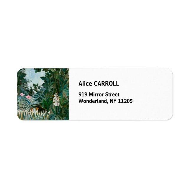 Etiqueta Henri Rousseau - A Selva Equatorial (Frente)