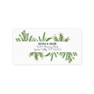 Etiqueta Herbs Rosemary Thyme Botanical Greenery Casamento