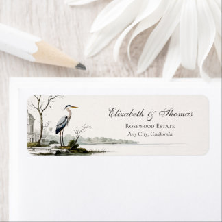 Etiqueta Heron Toile French Country Return Address Label