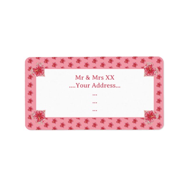 Etiqueta Hibiscus e rendas RED (Frente)