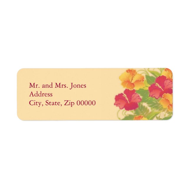 Etiqueta hibiscus garden ~ mailing label (Frente)