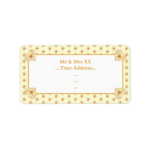 Etiqueta Hibiscus & lace AMARELO