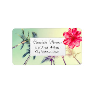 Etiqueta Hibiscus Tropical do Havaí, Palmas