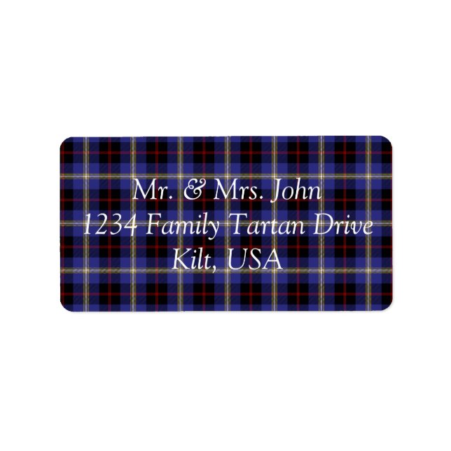 Etiqueta Hill Tartan Label (Frente)