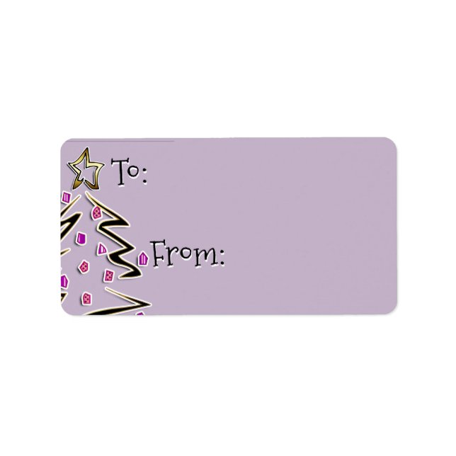 Etiqueta Hip Holidaze To-From - Lavanda Fog (Frente)