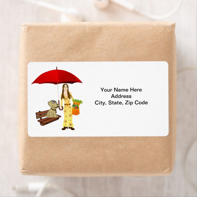 Etiqueta Hippie Dog Carrots Vegetarian Labels (Insitu)