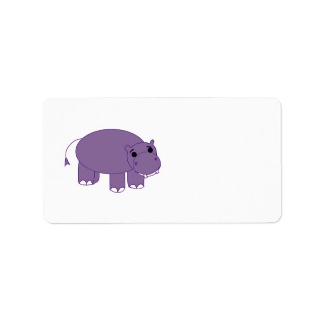 Etiqueta Hippopotamus roxo (Frente)