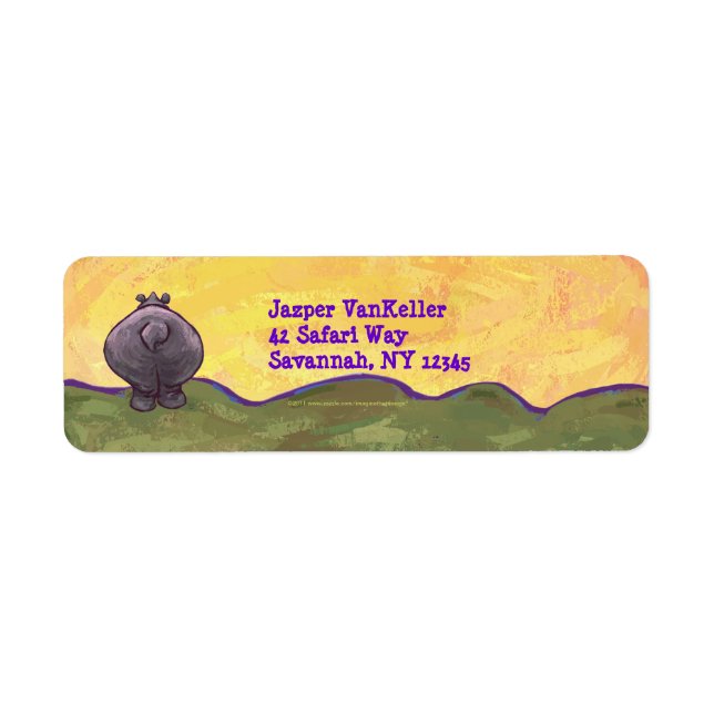 Etiqueta Hippopotamus Stationery (Frente)