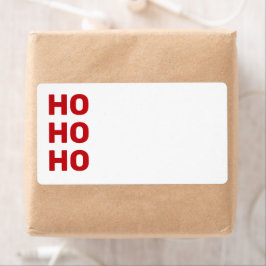 Etiqueta Ho Ho Ho Red vazio Return Address