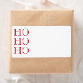 Etiqueta Ho Ho Ho Red vazio Return Address