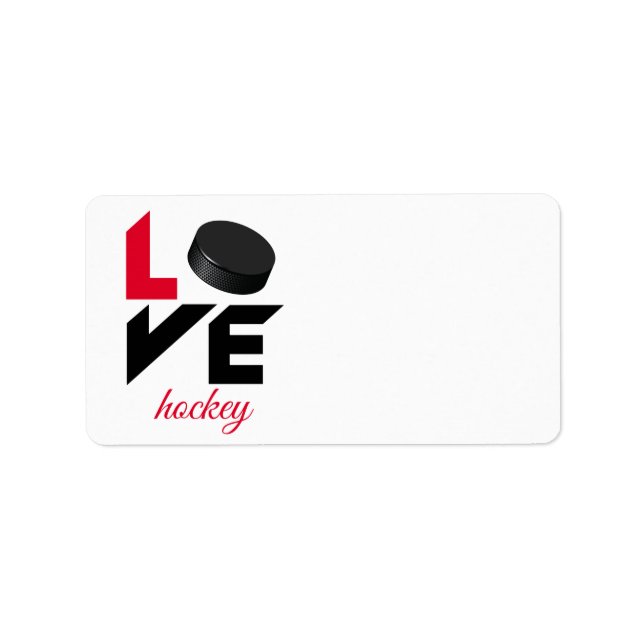 Etiqueta Hockey com amor (Frente)