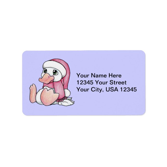 Etiqueta Holiday Ducky (Frente)