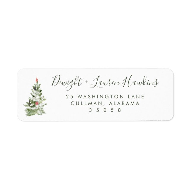 Etiqueta Holiday | Return Address Label (Frente)