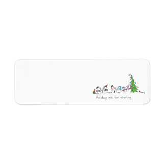 Etiqueta Holiday Snowmen