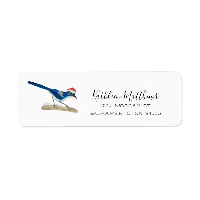 Etiqueta Holidays Scrub Jay Label (Frente)