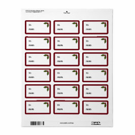 Etiqueta Holly Gift Labels