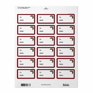 Etiqueta Holly Gift Labels