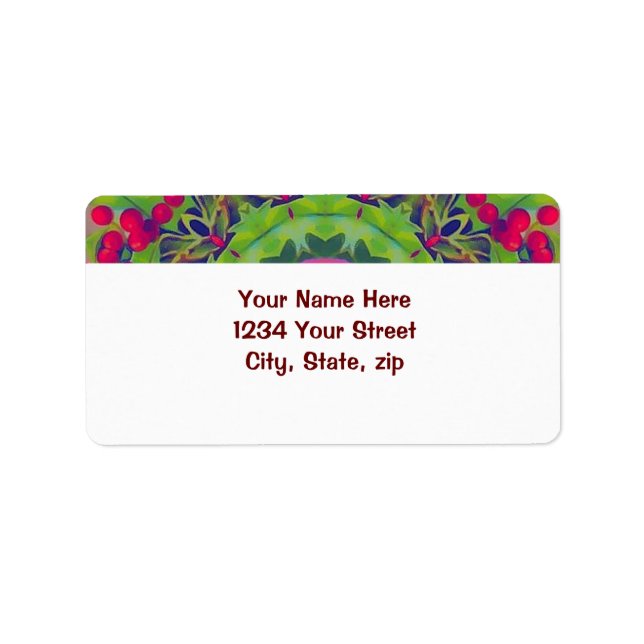 Etiqueta Holly Kaleidoscope (Frente)