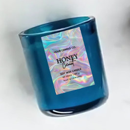 etiqueta holográfica minimalista da Vela Vertical