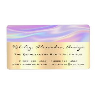 Etiqueta Hológrafo Dourado Roxo Roxo Roxo 16