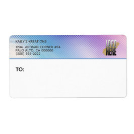 Etiqueta Holographic o seu logotipo comercial Endereço de d