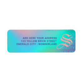 Etiqueta Holographic Pastels | Monogram Return Address